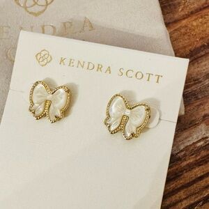 Kendra Scott Haley Bow Gold Stud Earrings